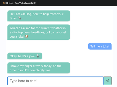 Ok-Dog chatbot virtual assistant